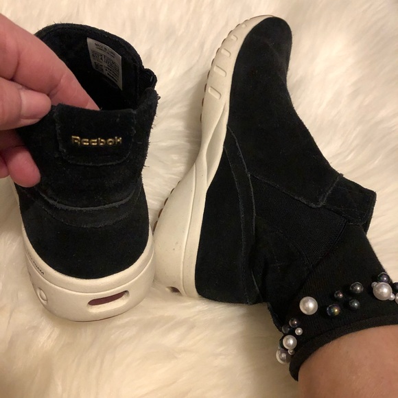 black suede reebok